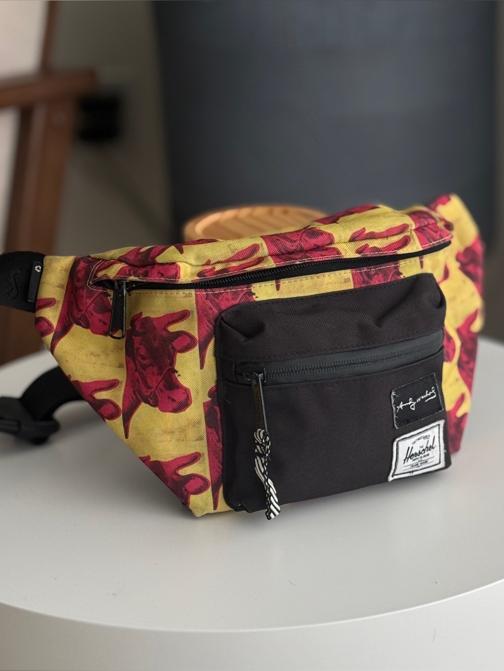 Herschel Supply Company Yellow & Burgundy Andy Warhol Belt Bag